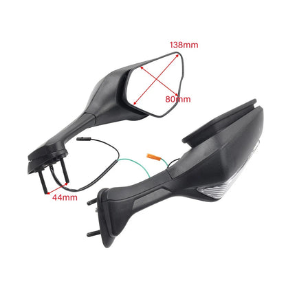 Side Rear View Mirrors w/ Turn Signals for Honda CBR1000RR (2017-2024)