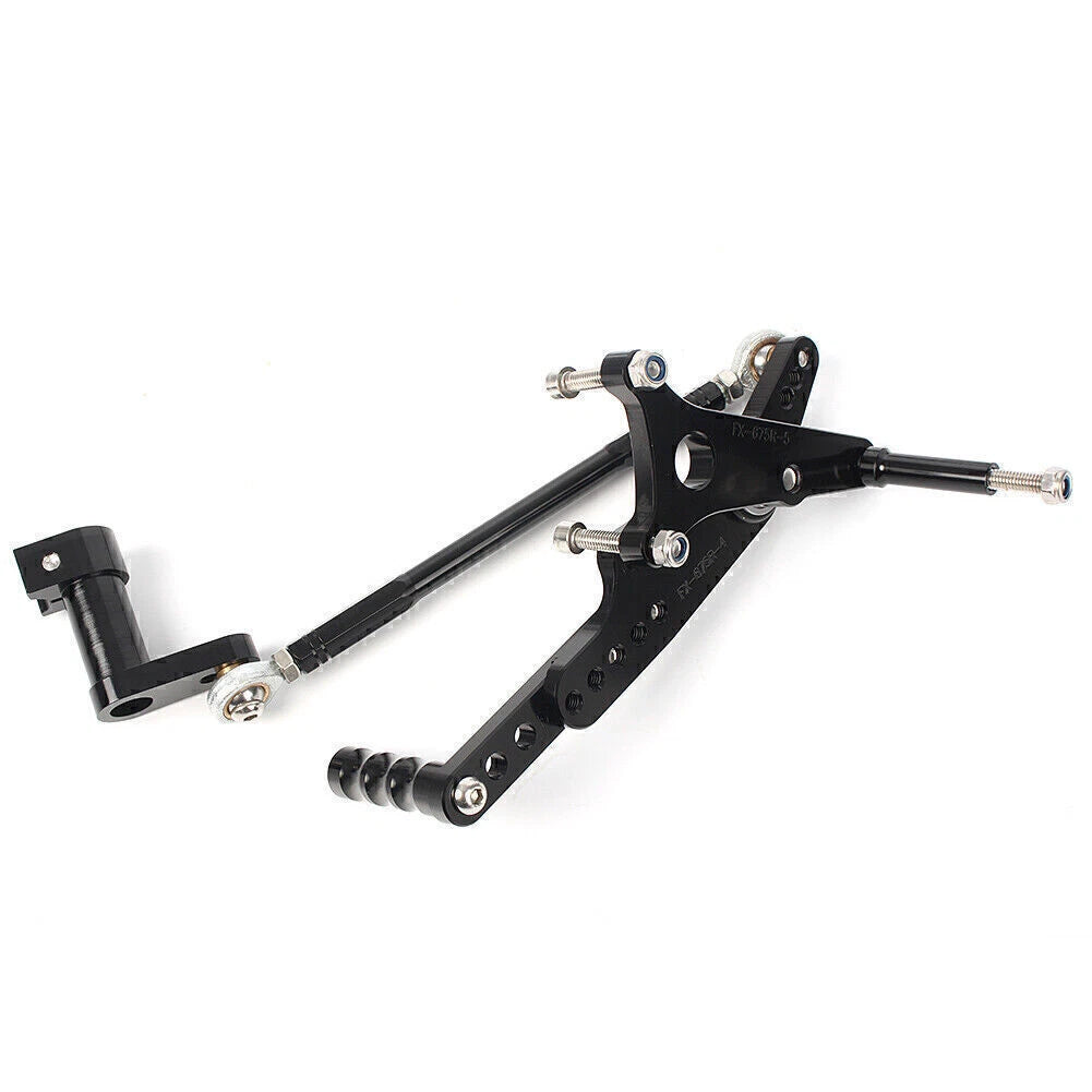Black Rearset Footpegs for Triumph T595 509 955i 1050 Speed Triple (2006-2012)