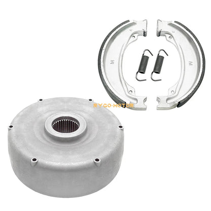 Rear Brake Drum Hub W/Shoes Kit 2x4 for Honda TRX250TE Recon (2002–2023)