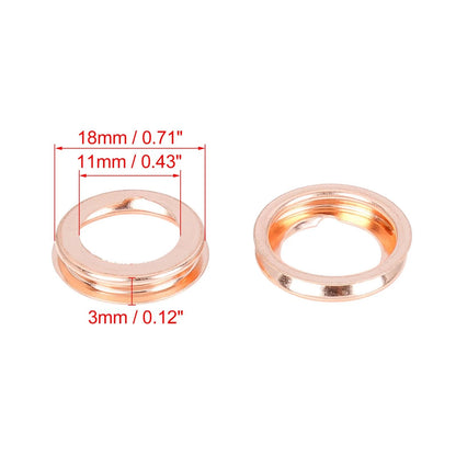 20 x M11 Copper Tone Oil Drain Plug Gaskets for Nissan (11026-JA00A)