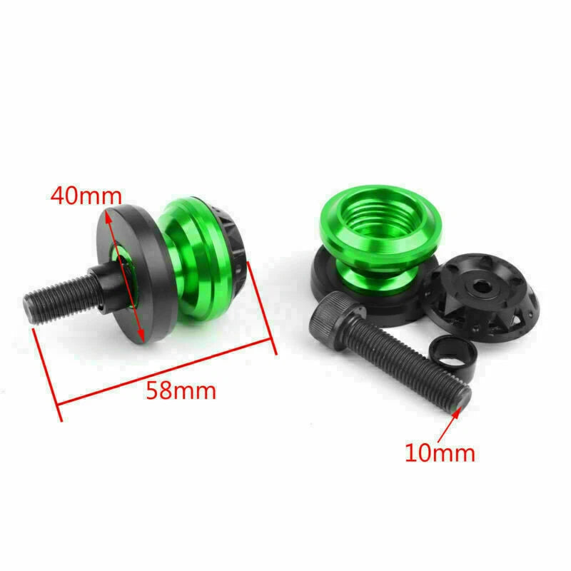 10mm Swing Arm Sliders for Kawasaki VN 750 A (1987) & KLX 250 A (1979)