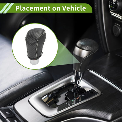 Car Gear Shift Knob Cover for Honda Civic (2016-2021) Black Carbon Fiber
