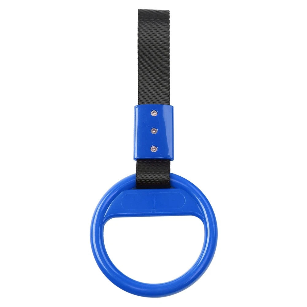 JDM Blue & Black Drift Charm Handle Strap for Subway Train & Bus