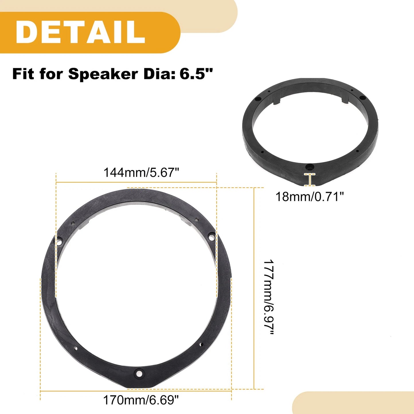 Speaker Spacer Ring for Honda Odyssey 2009-2021 (2 x Adapters)