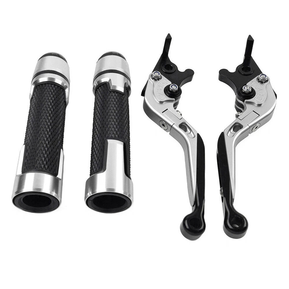 Handlebar Grips & Brake Clutch Levers Set for Suzuki GSXR600 GSXR750 GSXR1000
