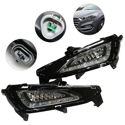 LED Daytime Running Lights for 2015-2021 Hyundai Tucson Left & Right Pair