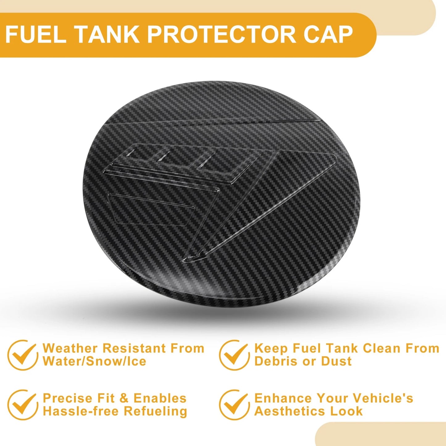Fuel Tank Door Cap for Subaru Outback 2021-2025 Carbon Fiber Black