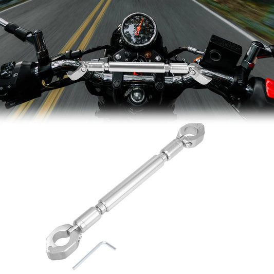 1 Set Universal 22mm Aluminum Alloy Silver Tone Crossbar for Motorcycle