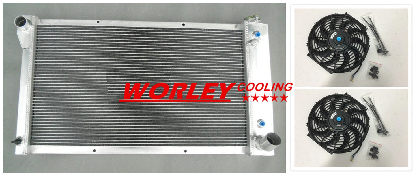 44mm 3ROW Aluminum Radiator & Fan for GMC C15/C1500 Suburban (1968-1972)
