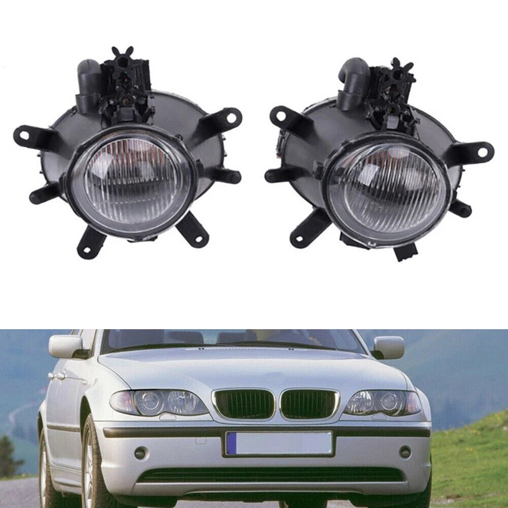 2 x Left+Right Clear Lens Fog Light Driving Lamp for BMW E46 (2002–2005)