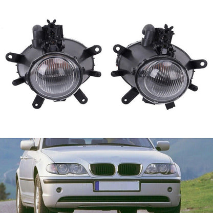 2 x Left+Right Clear Lens Fog Light Driving Lamp for BMW E46 (2002–2005)