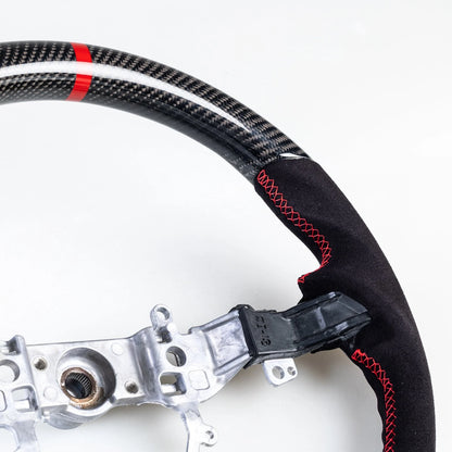 Carbon Flat Bottom Suede Steering Wheel for Suzuki Jimny (2018-2021)
