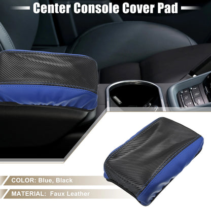 Car Center Console Armrest Cover Pad for Toyota Corolla Cross (2022) Blue Black