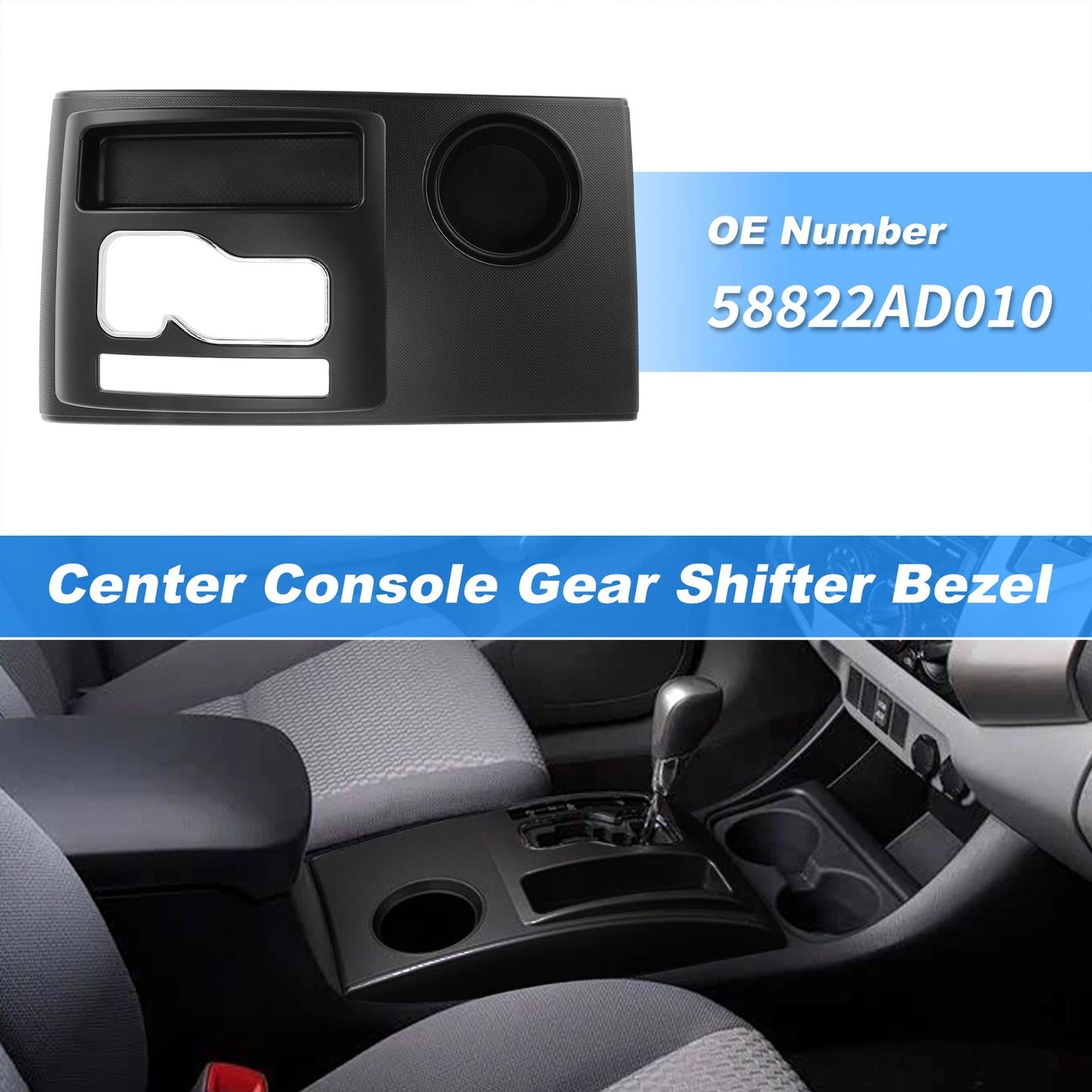 Gear Shifter Bezel Cover for Toyota Tacoma (2005-2015) Black