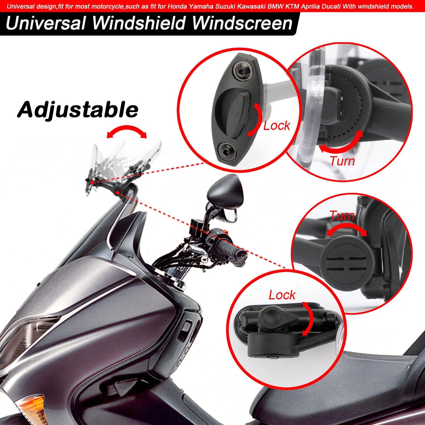 Adjustable Clip-On Windshield Extension for F3 (2015-2023)