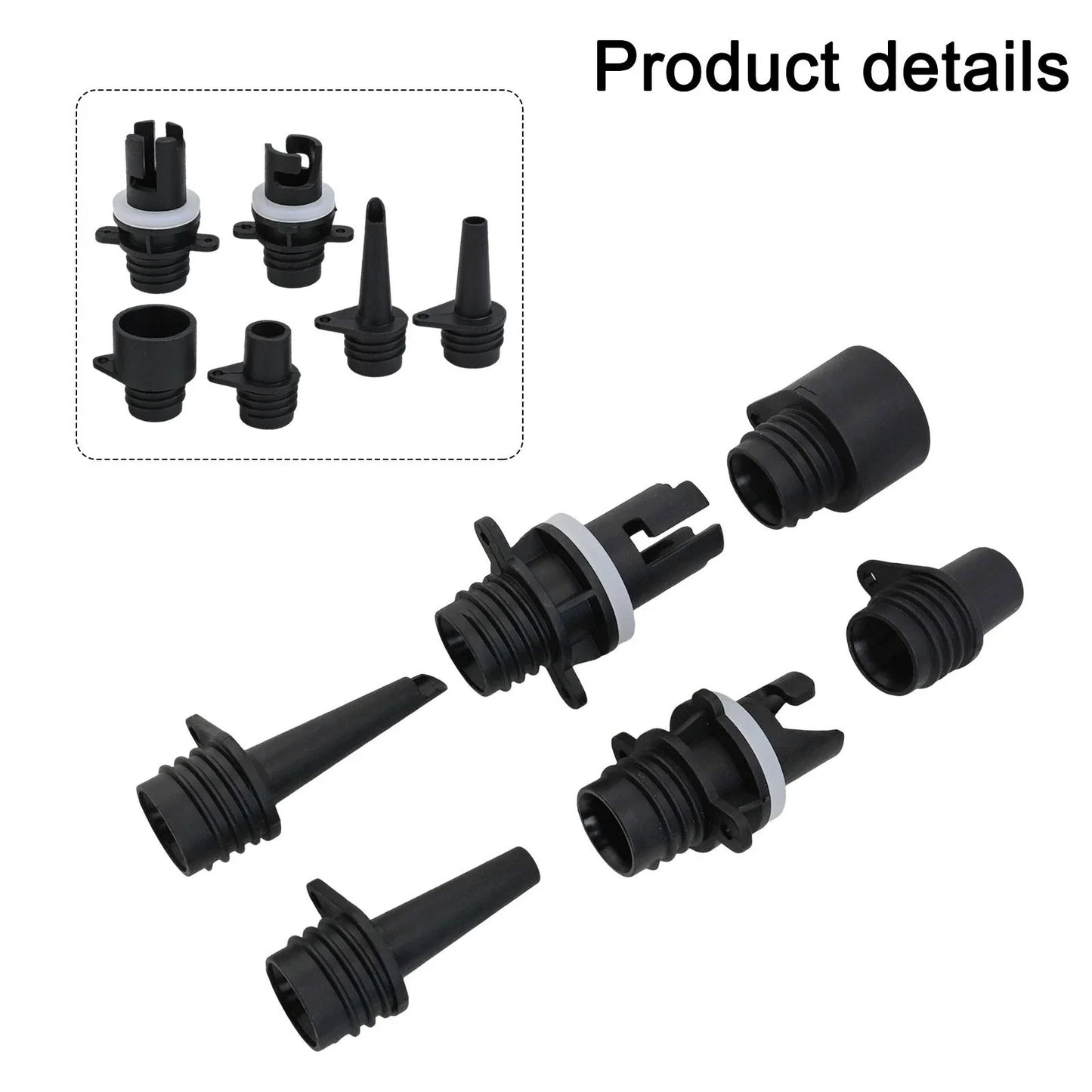 Pump Valve Adapter for Inflatable Boats with 6 Nozzles