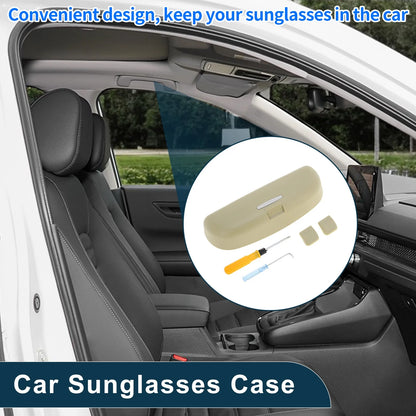 Sunglasses Case for Mitsubishi Outlander Eyeglasses Holder Storage Box Beige