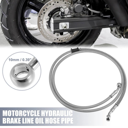 55.12" 10mm Brake Line Oil Hose Stainless Steel for Motorcycle