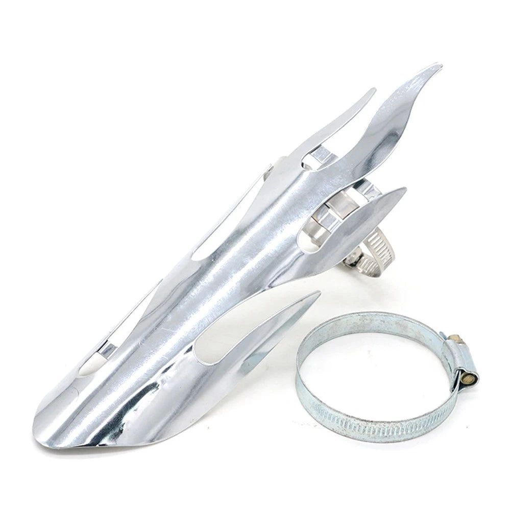 Exhaust Muffler Pipe Heat Shield Cover for Motorcycle Chrome