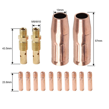 MIG Welding Gun Kit .035" Tip Nozzles for Tweco Mini 100L (No Year)