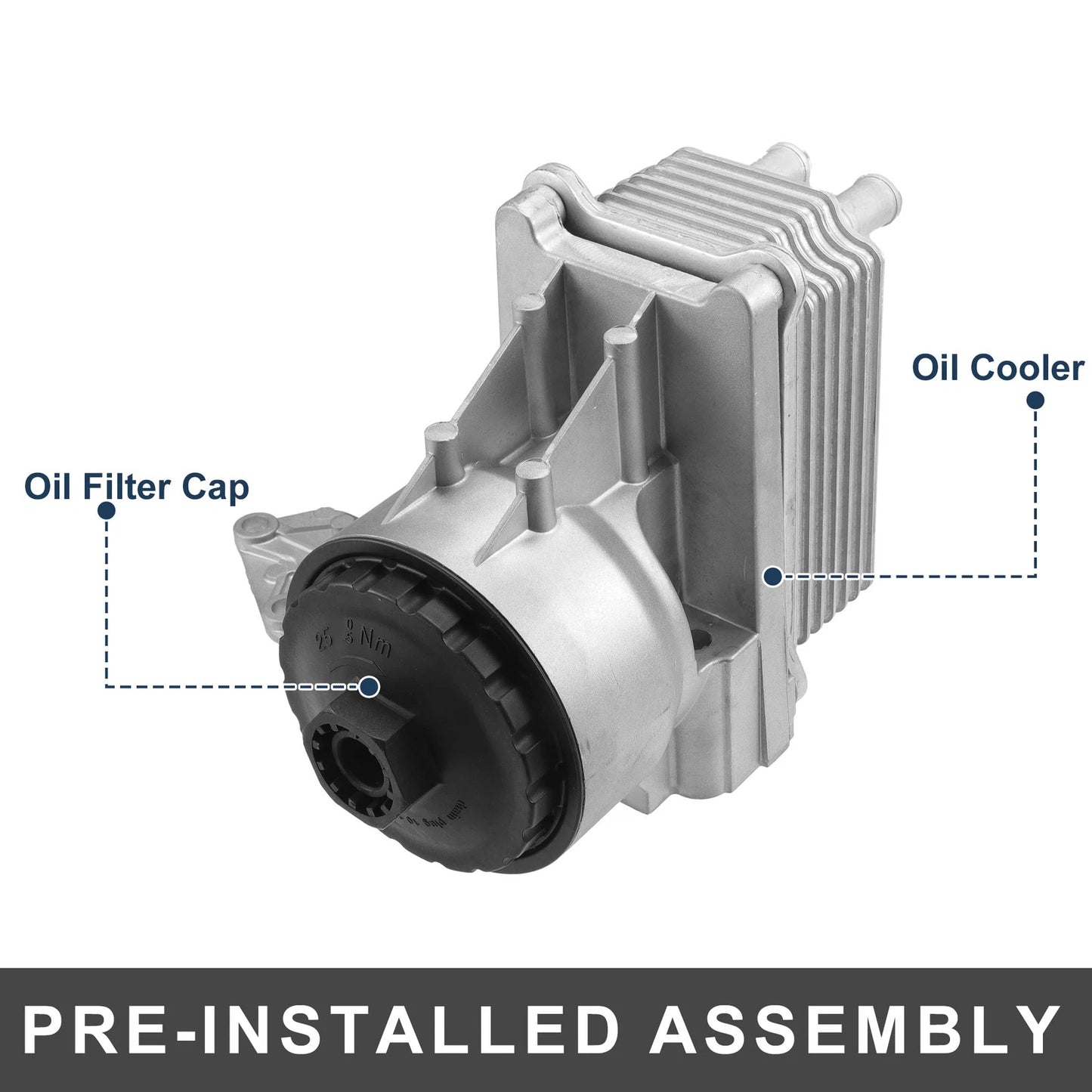 Engine Oil Cooler Filter Housing w/ Seals for Ford Transit (2000-2013)
