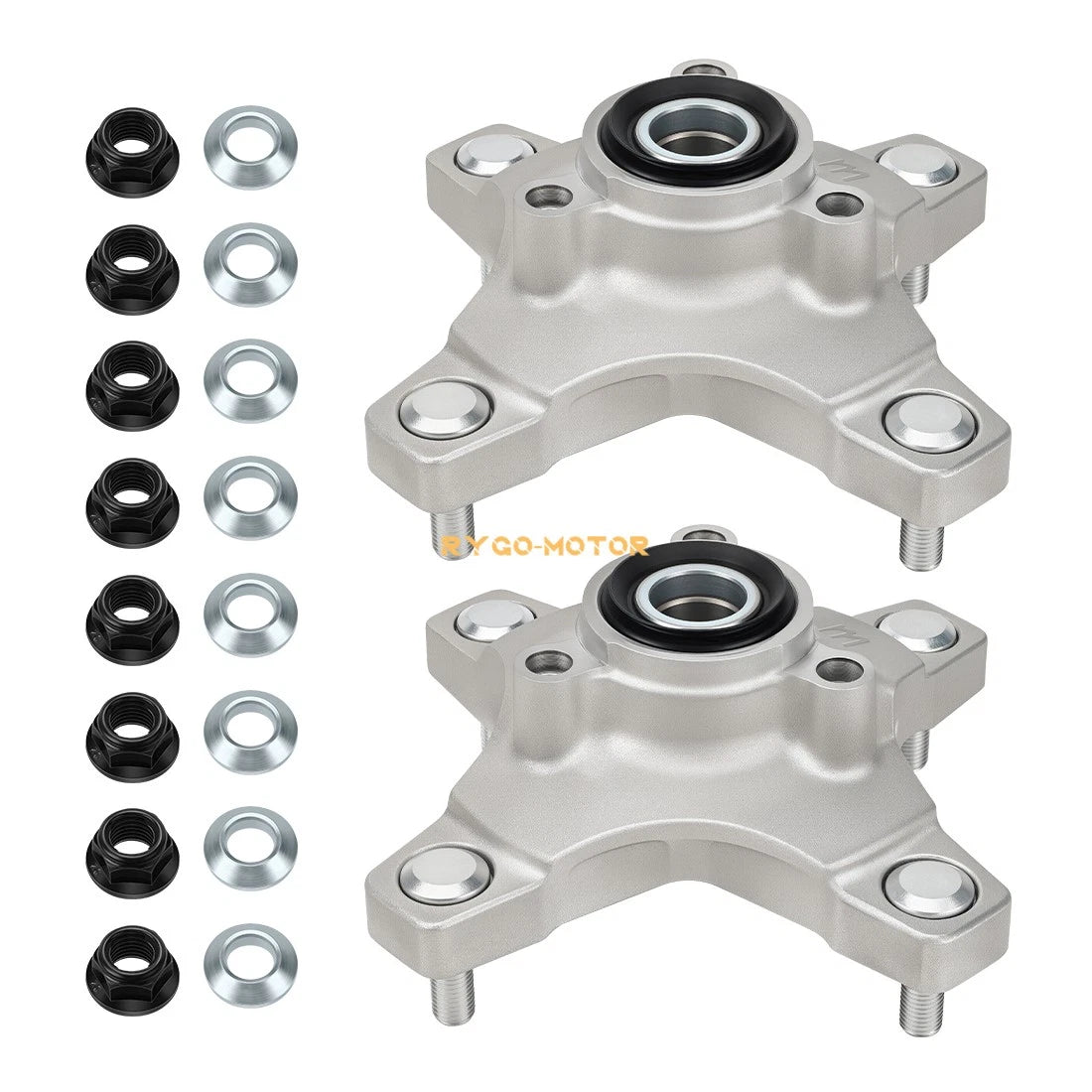 Front Left/Right Wheel Hubs & Lug Nuts for Honda TRX250X TRX400X (2009–2014)
