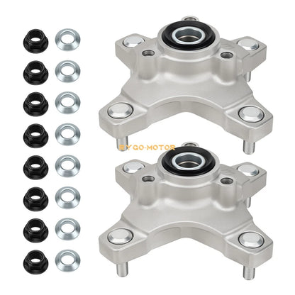 Front Left/Right Wheel Hubs & Lug Nuts for Honda TRX250X TRX400X (2009–2014)