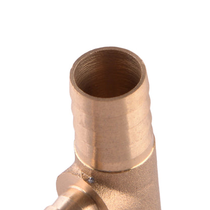 5 x 16mm Tee 3-Way Hose Barb Brass Fitting for Fuel Tube Connector