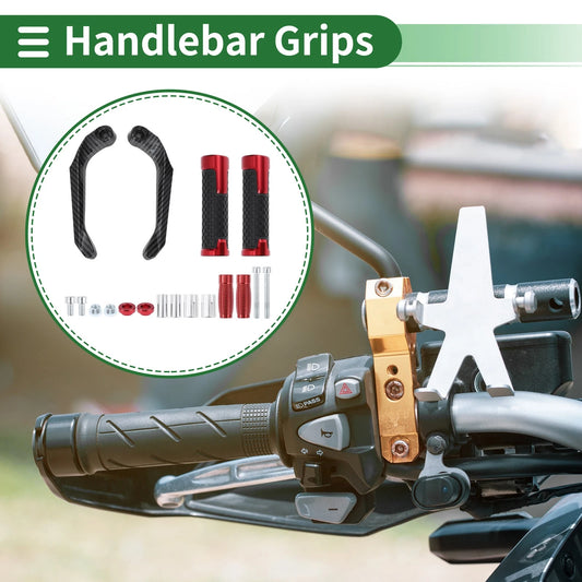 7/8 22mm Motorcycle Hand Grips Aluminum Red, Handlebar End Grips