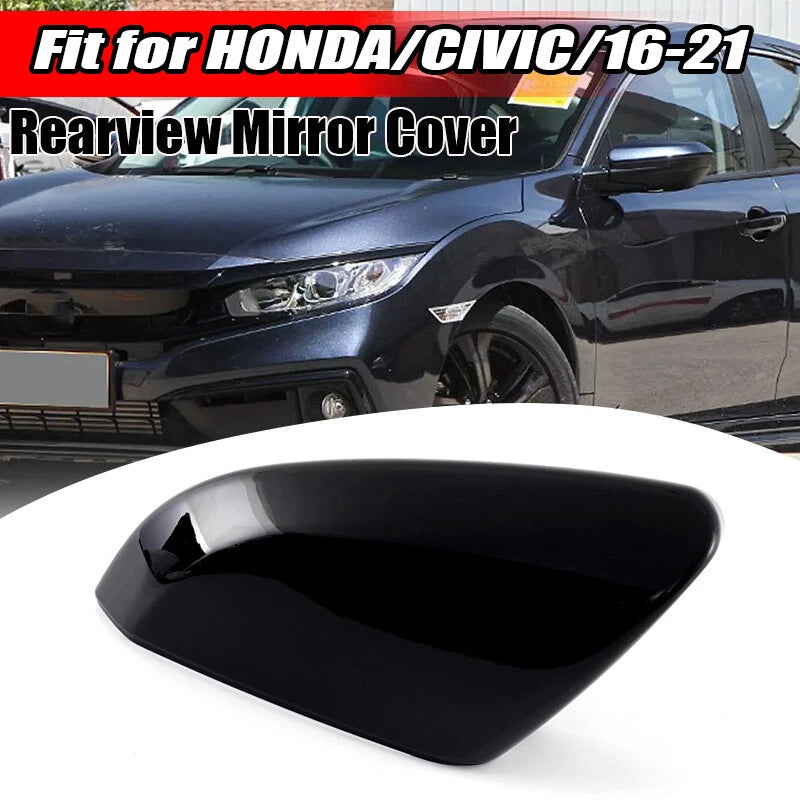 Left Side Mirror Cap Cover Black for Honda Civic (2016-2019)