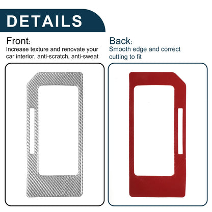 ABS Gear Shift Knob Cover for Ford F150 (2015-2020) Carbon Fiber Silver Tone