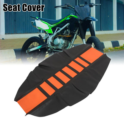 Seat Cover / Universal / Faux Leather Orange/Black for Universal Motorcycle Dirt Bike