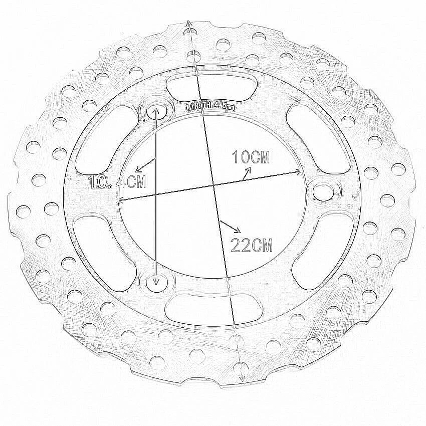 Rear Brake Disc for Kawasaki Ninja 300, 250, Z300, ER300, ER250 (2013-2020)