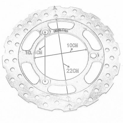 Rear Brake Disc for Kawasaki Ninja 300, 250, Z300, ER300, ER250 (2013-2020)