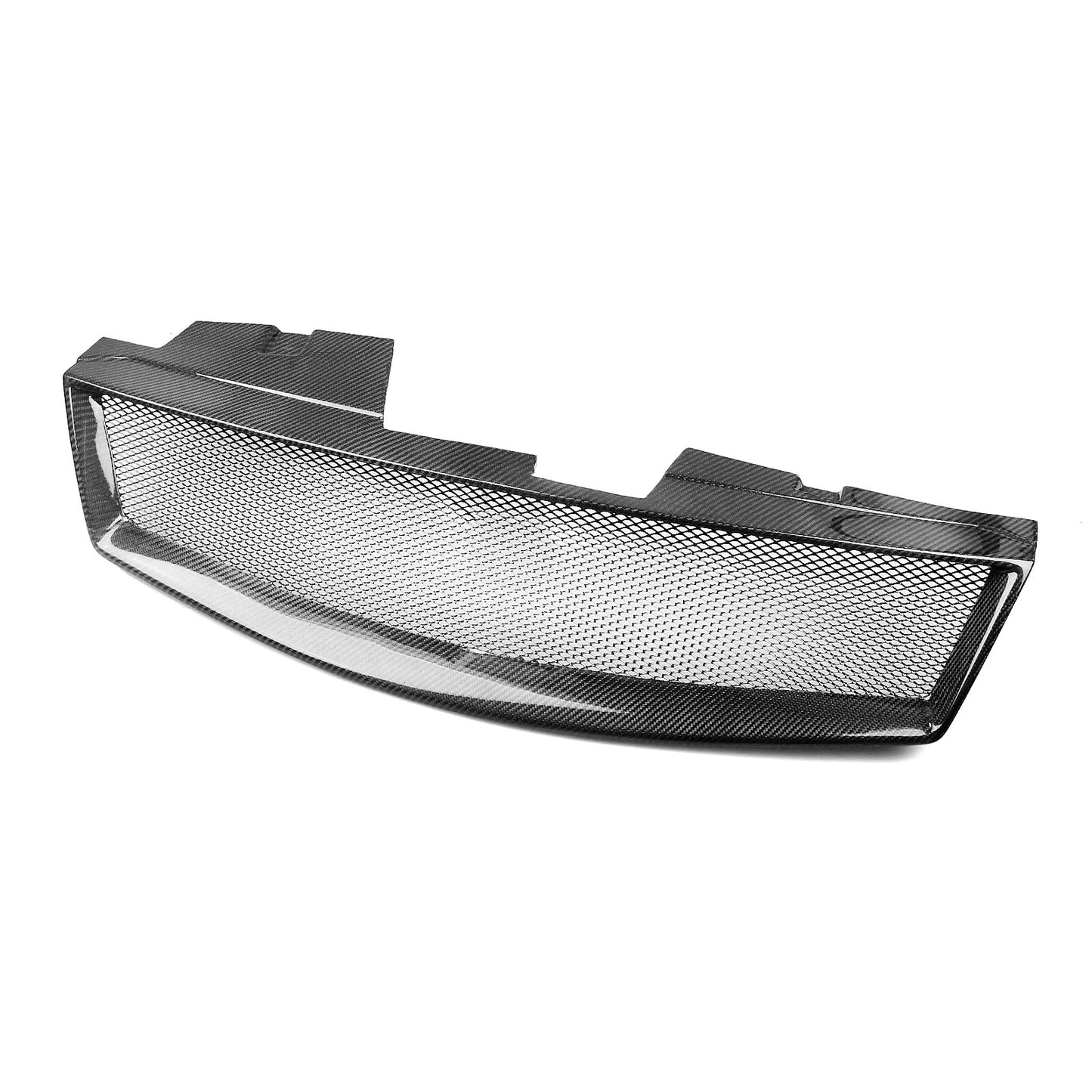 1x Black Carbon Fiber Front Bumper Grille Mesh for Nissan Sentra (2007-2012)