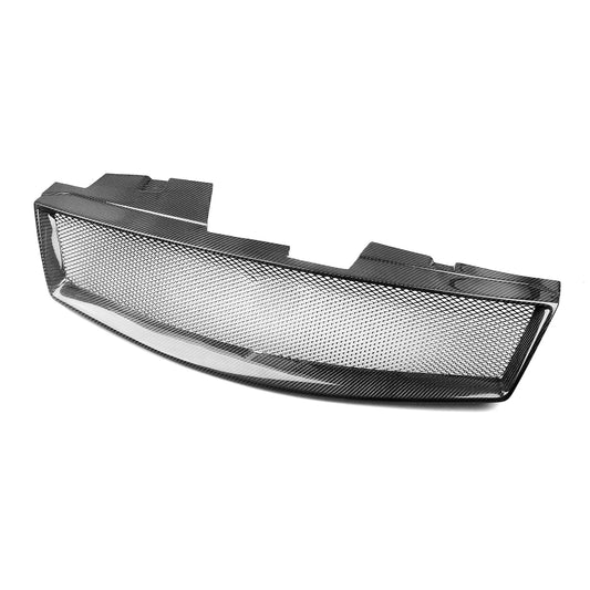 1x Black Carbon Fiber Front Bumper Grille Mesh for Nissan Sentra (2007-2012)