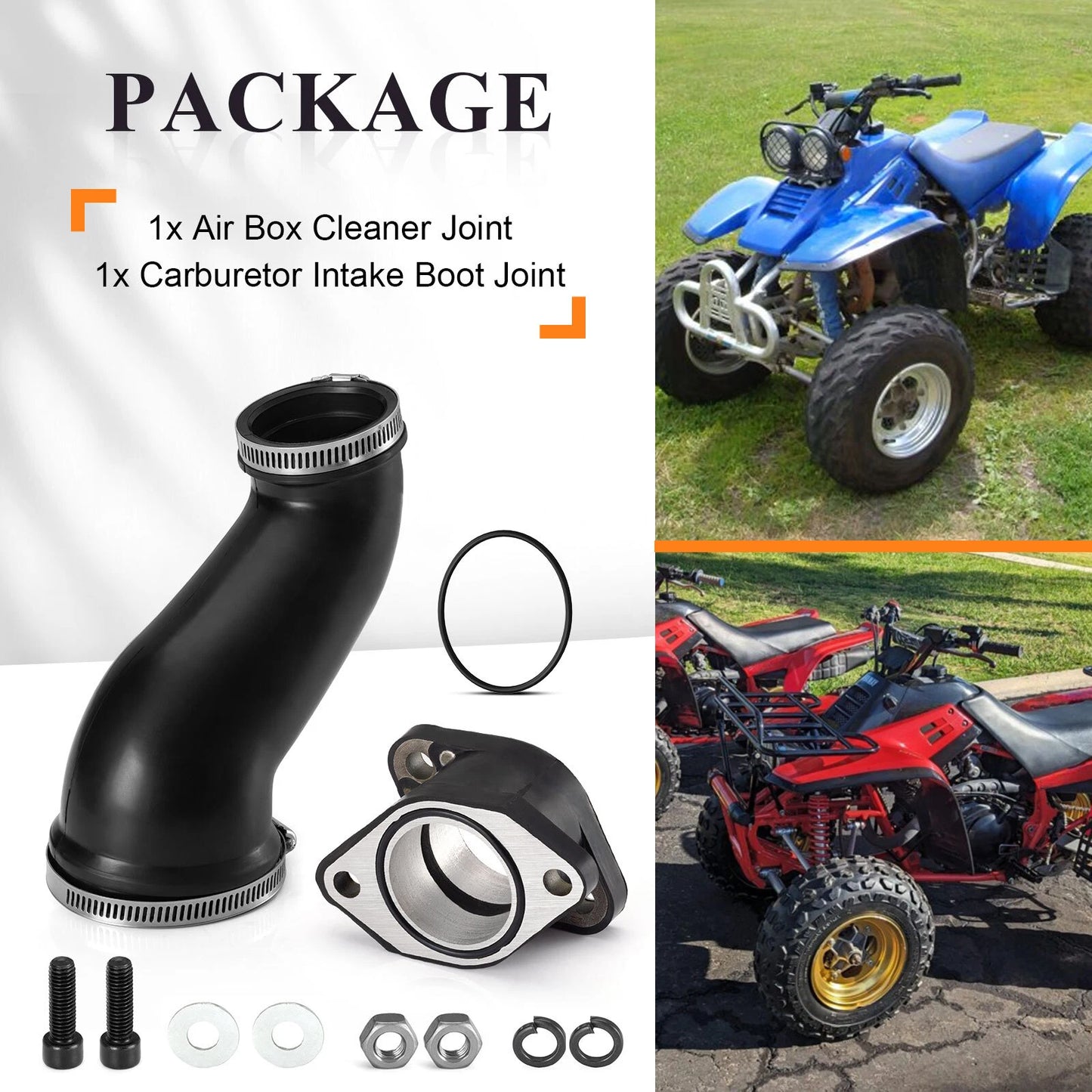 Intake Manifold Boot Air Box Cleaner Joint for Yamaha Warrior 350 (1987–2004)