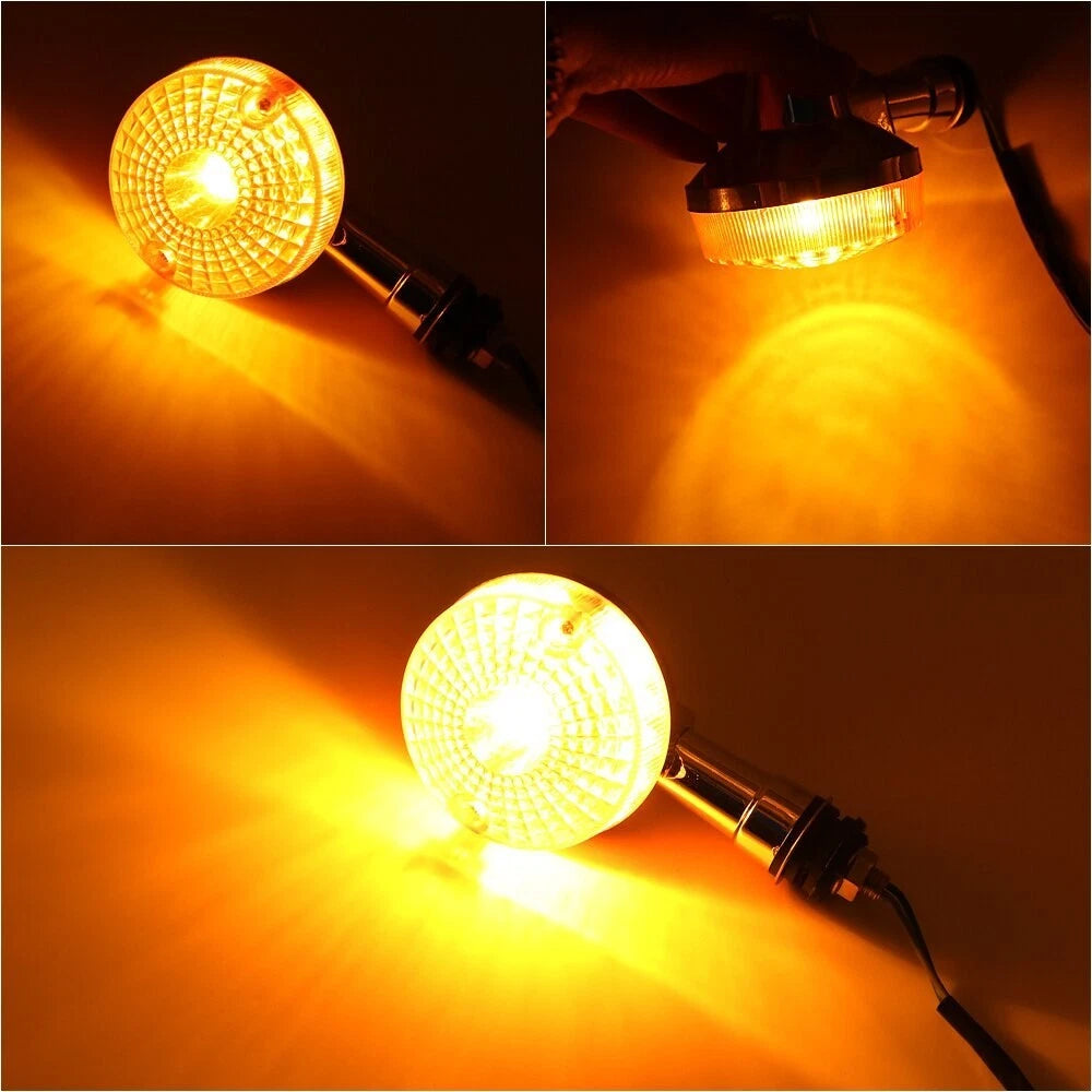 Amber Classic Motorcycle Turn Signal Lights for Universal Models