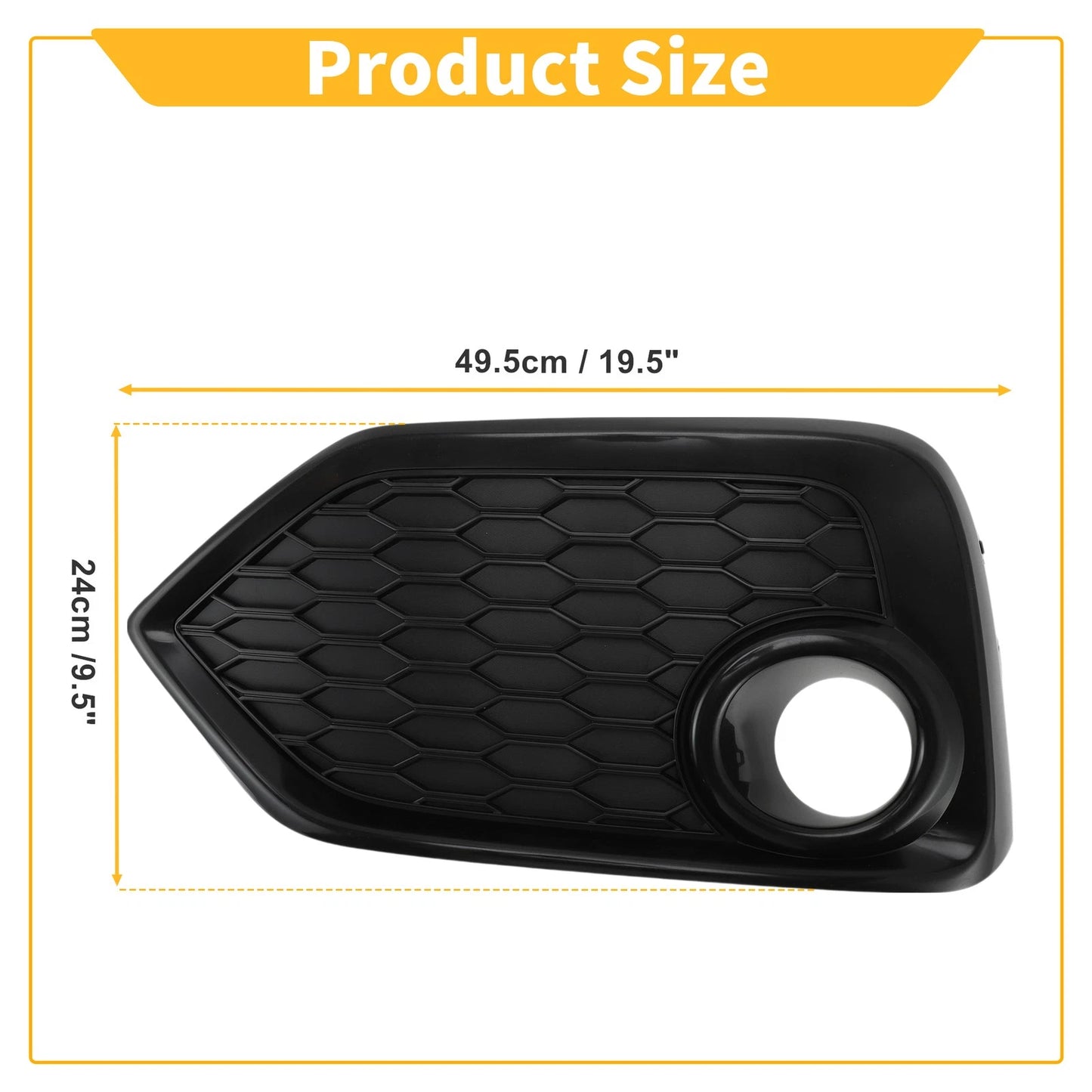 Left Side Fog Light Grill for Honda Civic Hatchback (2017-2019)