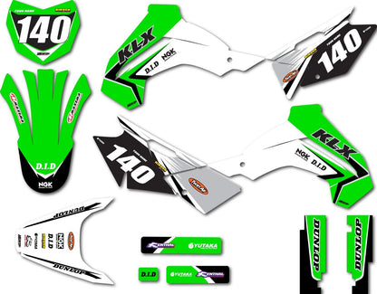 Custom Sticker Kit for Kawasaki KLX 140 2008-2018 Rebound Style Decals
