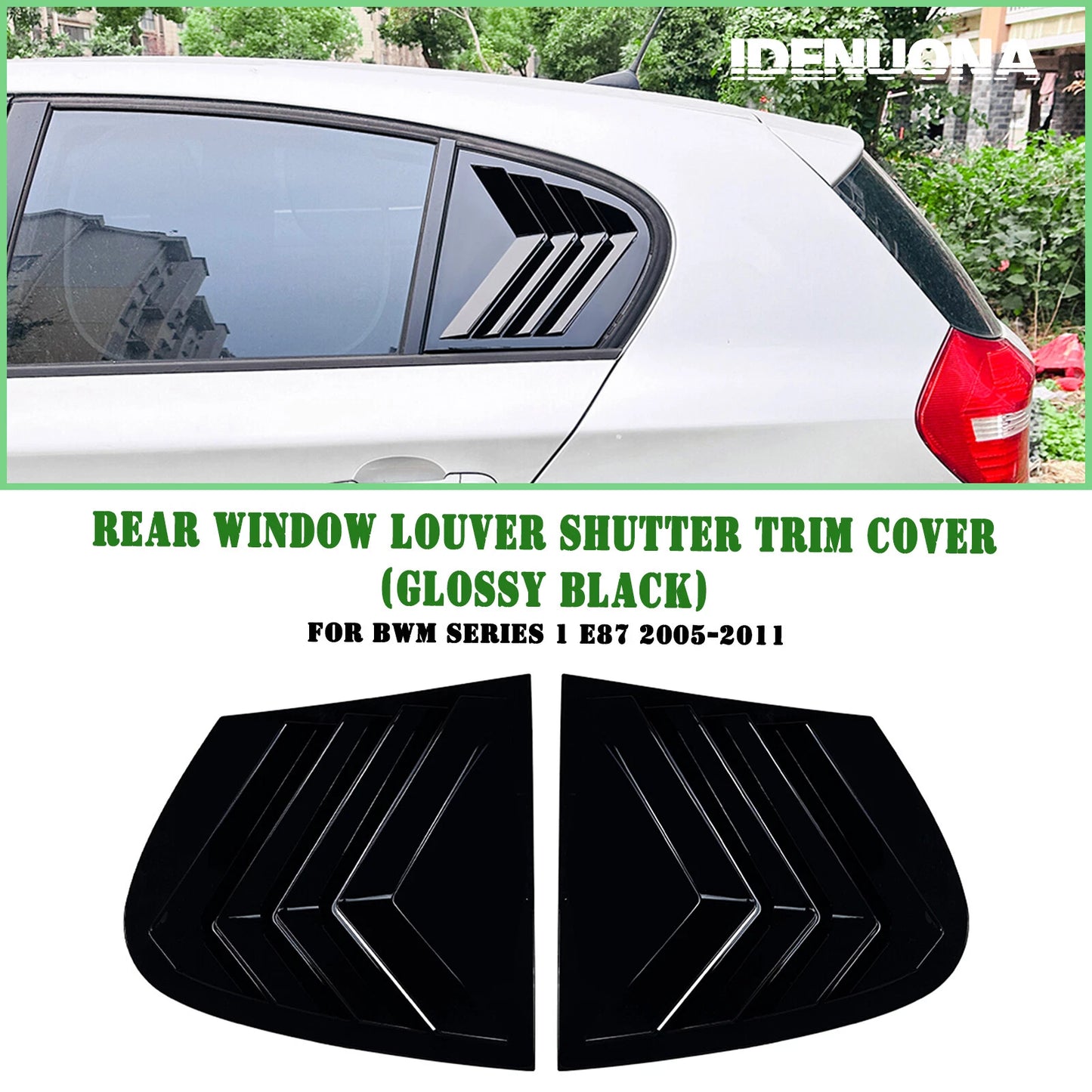Rear Window Side Louver Cover for BMW 1 Series E87 (2005-2011)