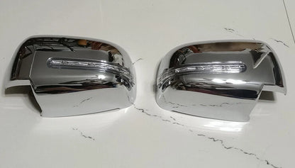 Chrome Side Mirror Cover Trim with LED for Mitsubishi L200 Triton (2015-2018)