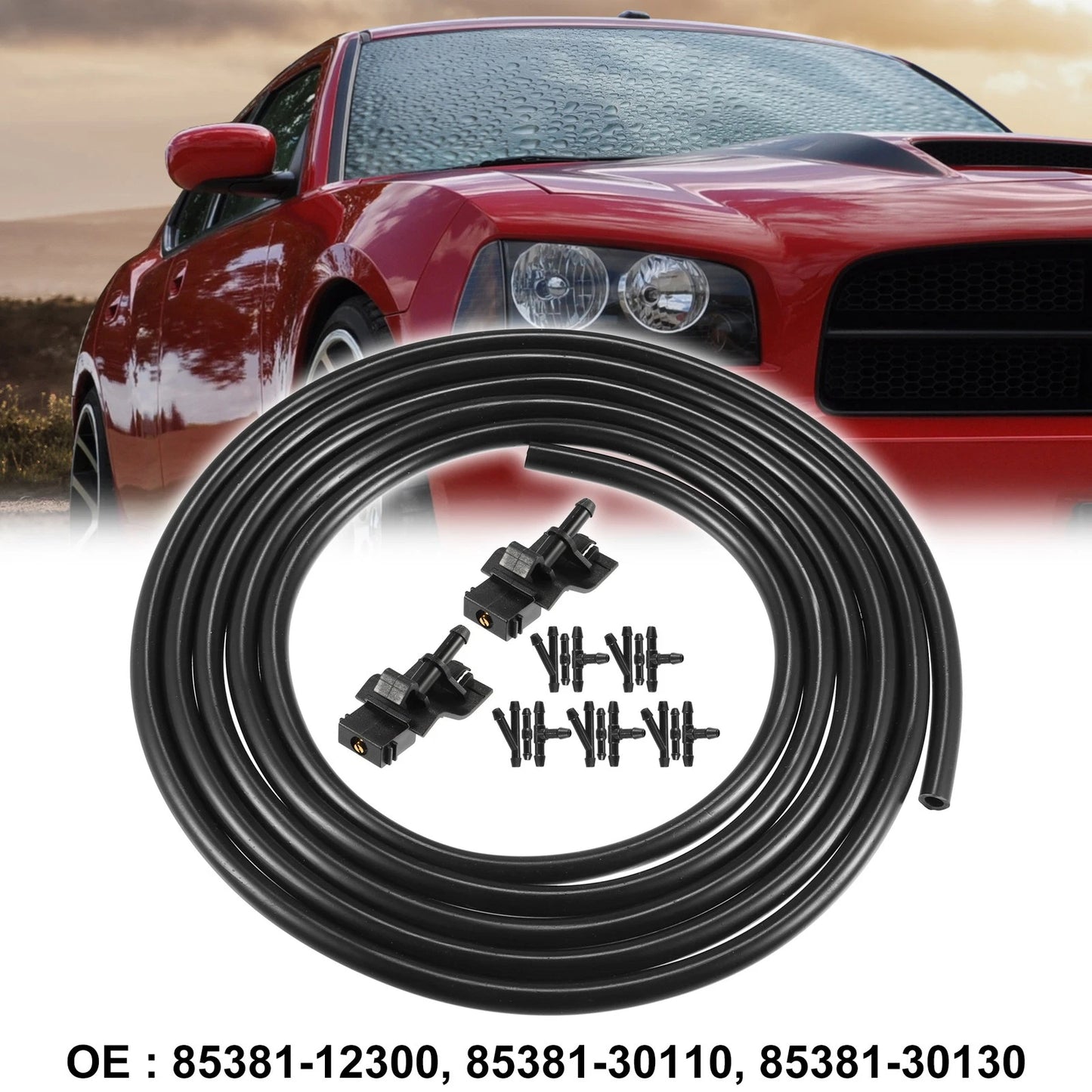 2 x Windshield Washer Nozzle Hose 2.5m for Toyota Scion