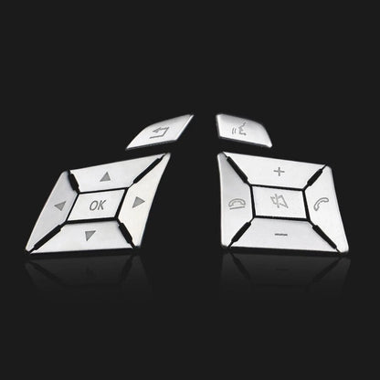Chrome Steering Wheel Button Cover Trim for Mercedes E-Class W204 (2012–2016)