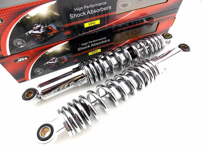 325mm JBS Chrome Rear Shock Absorbers for Suzuki GS450