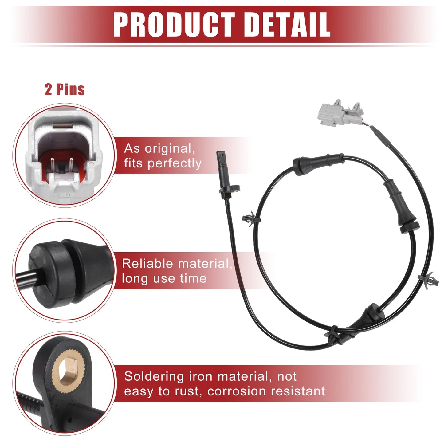 Rear ABS Wheel Speed Sensor Set for Nissan Murano (2003-2007)