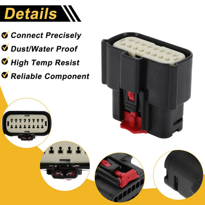 16 Pins Headlight Connector Plug for Ford (No.33482-8601)