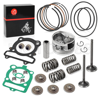 Top End Piston Intake Exhaust Valve Gasket Kit for YAMAHA Grizzly/Bruin 350