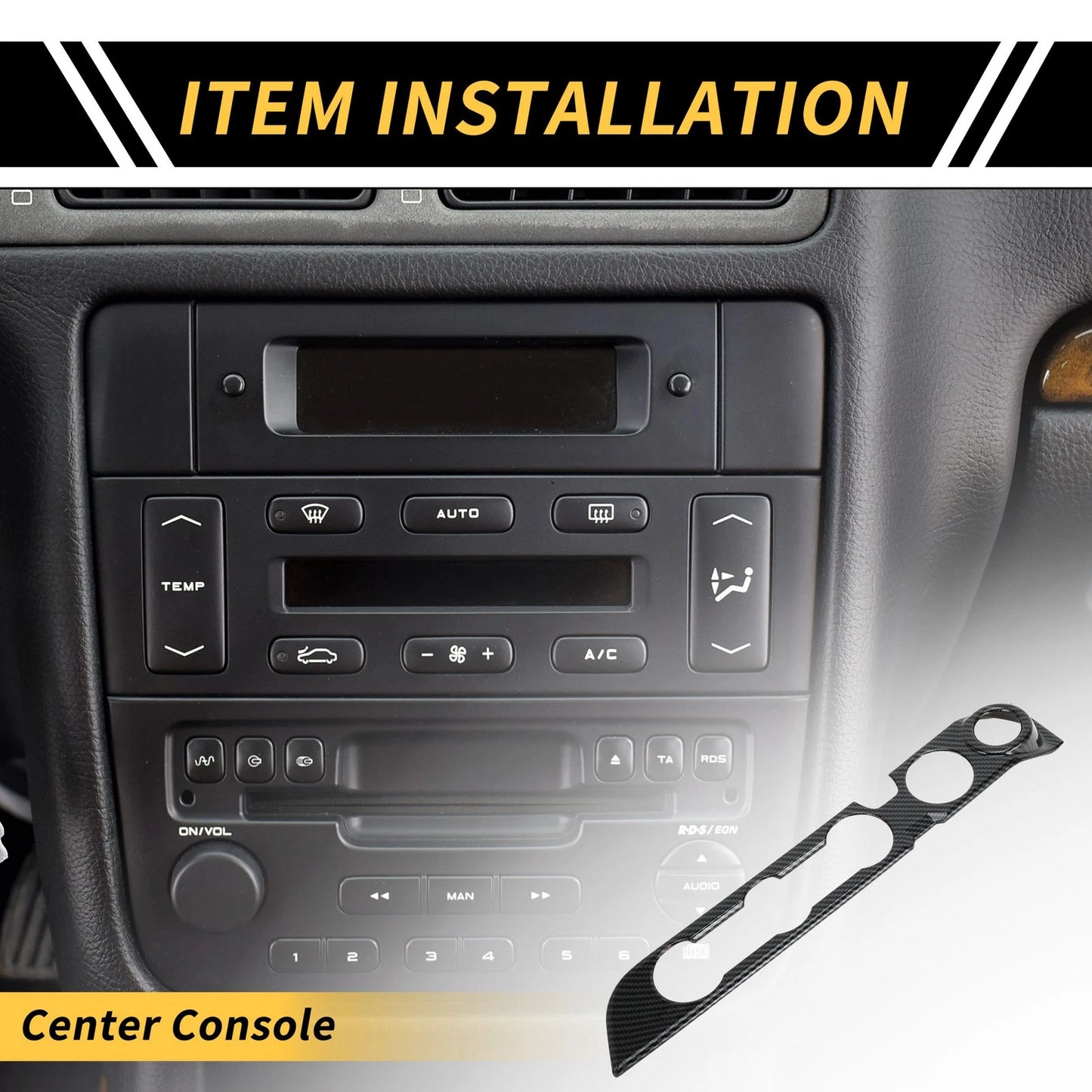 Carbon Fiber Console AC Switch Button Control Trim for Toyota Tacoma (2016-2023)