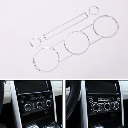 Aluminum AC Stereo Volume Buttons Cover Frame Trim For Range Rover Discovery 5